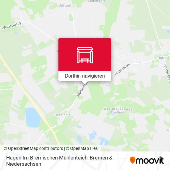 Hagen Im Bremischen Mühlenteich Karte