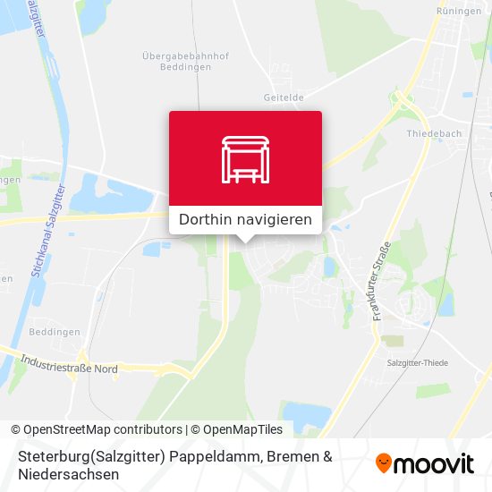 Steterburg(Salzgitter) Pappeldamm Karte