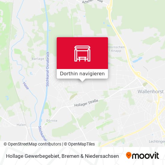 Hollage Gewerbegebiet Karte