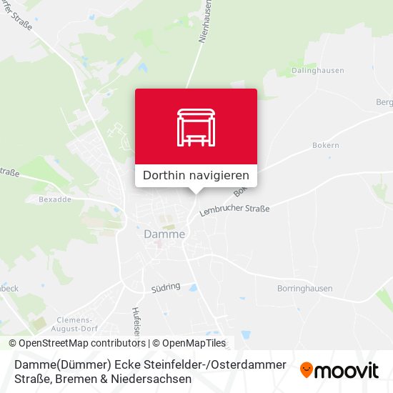 Damme(Dümmer) Ecke Steinfelder- / Osterdammer Straße Karte