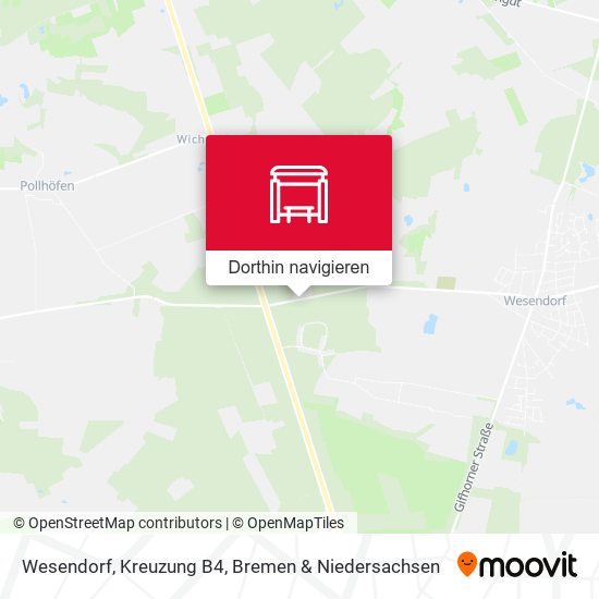 Wesendorf, Kreuzung B4 Karte