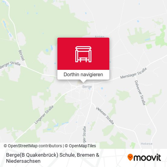 Berge(B Quakenbrück) Schule Karte