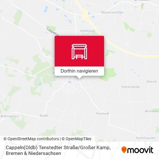 Cappeln(Oldb) Tenstedter Straße / Großer Kamp Karte