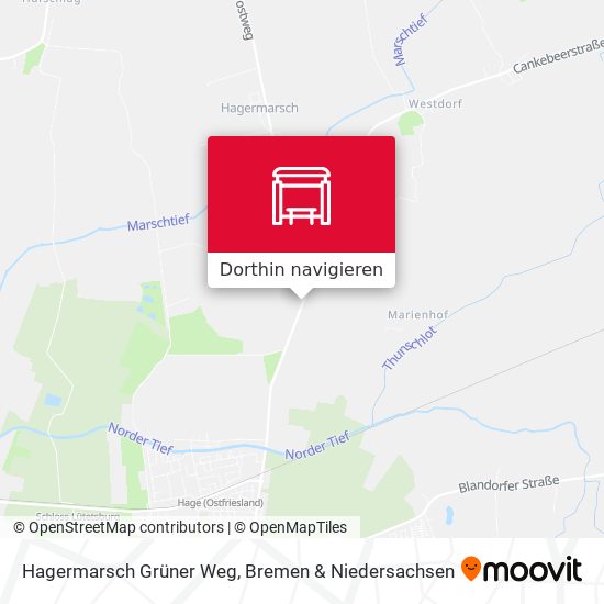 Hagermarsch Grüner Weg Karte