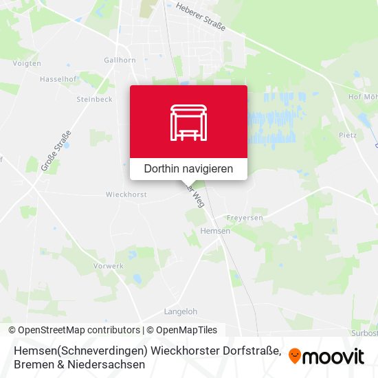 Hemsen(Schneverdingen) Wieckhorster Dorfstraße Karte