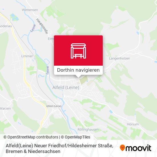 Alfeld(Leine) Neuer Friedhof / Hildesheimer Straße Karte