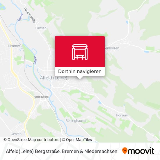 Alfeld(Leine) Bergstraße Karte