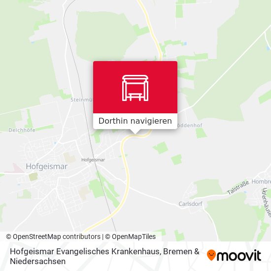Hofgeismar Evangelisches Krankenhaus Karte