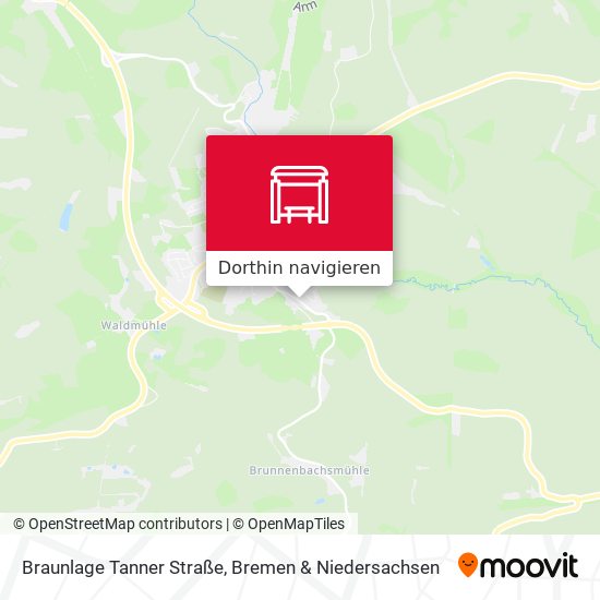 Braunlage Tanner Straße Karte
