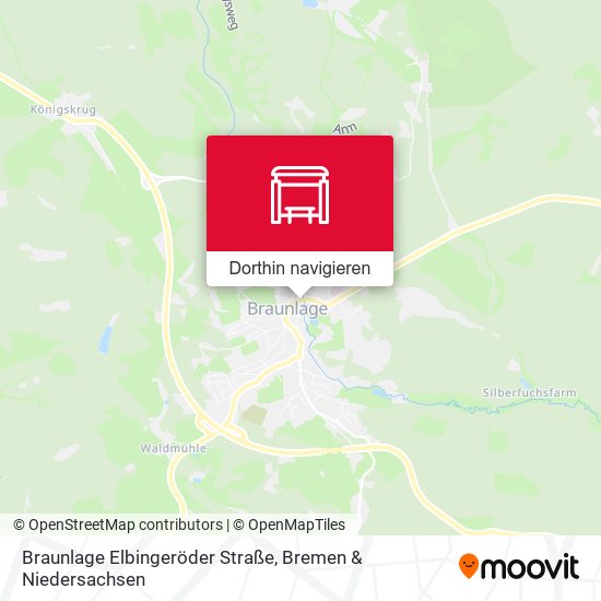 Braunlage Elbingeröder Straße Karte