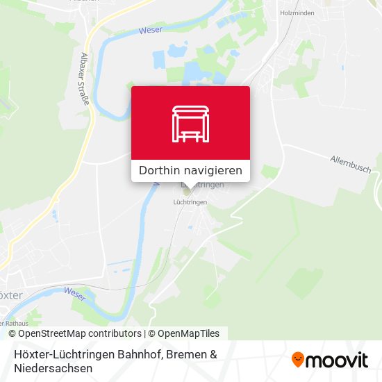 Höxter-Lüchtringen Bahnhof Karte