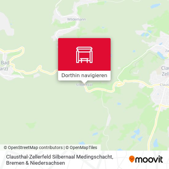Clausthal-Zellerfeld Silbernaal Medingschacht Karte