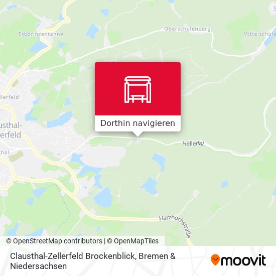 Clausthal-Zellerfeld Brockenblick Karte