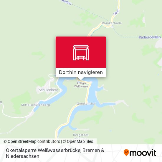 Okertalsperre Weißwasserbrücke Karte