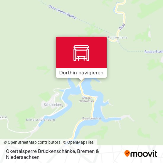 Okertalsperre Brückenschänke Karte