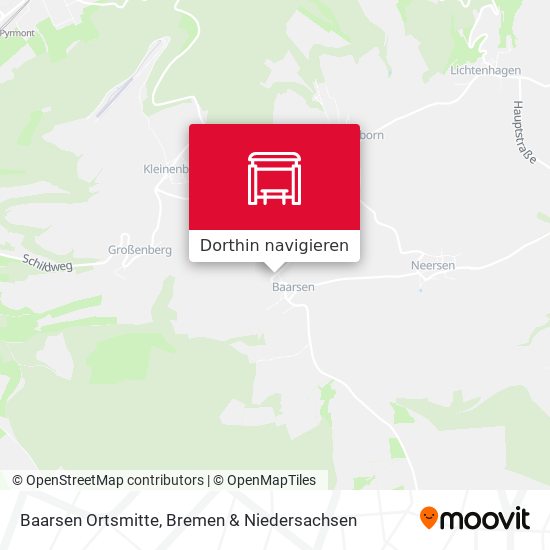 Baarsen Ortsmitte Karte