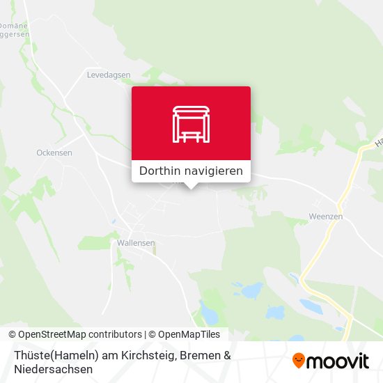 Thüste(Hameln) am Kirchsteig Karte