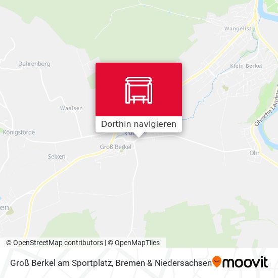 Groß Berkel am Sportplatz Karte