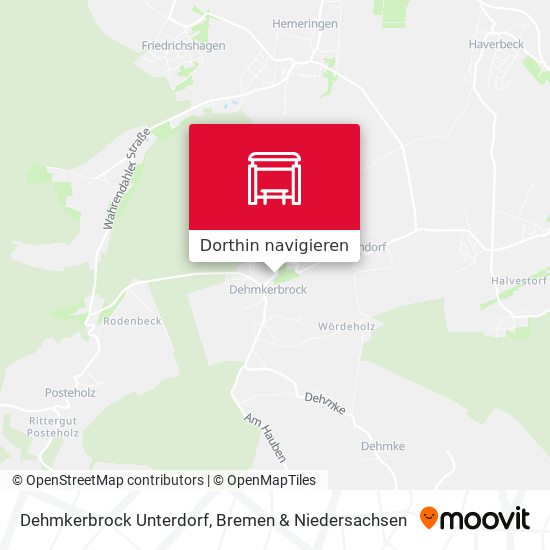 Dehmkerbrock Unterdorf Karte