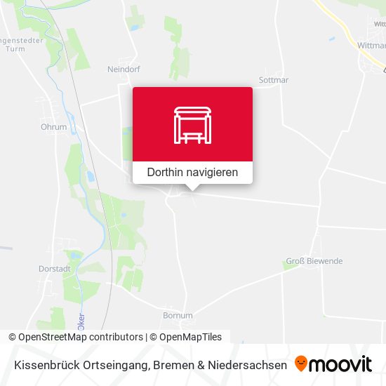 Kissenbrück Ortseingang Karte