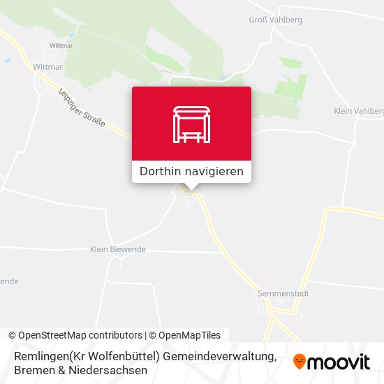 Remlingen(Kr Wolfenbüttel) Gemeindeverwaltung Karte