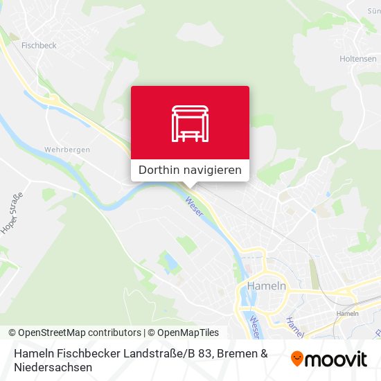 Hameln Fischbecker Landstraße / B 83 Karte