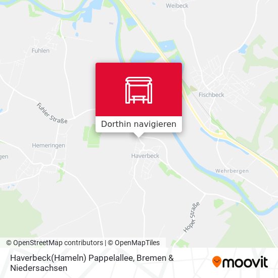 Haverbeck(Hameln) Pappelallee Karte