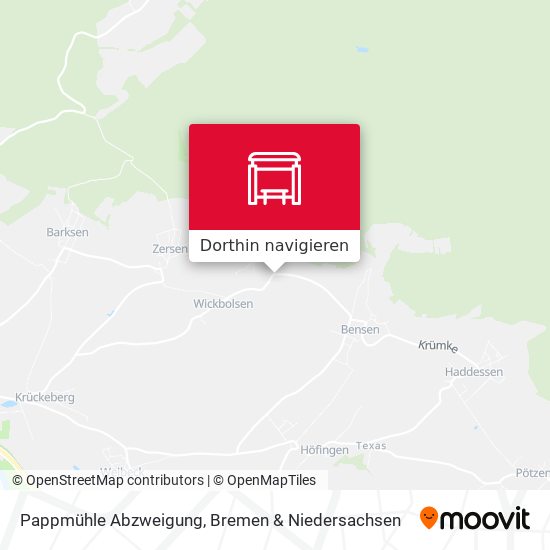 Pappmühle Abzweigung Karte