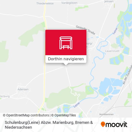 Schulenburg(Leine) Abzw. Marienburg Karte