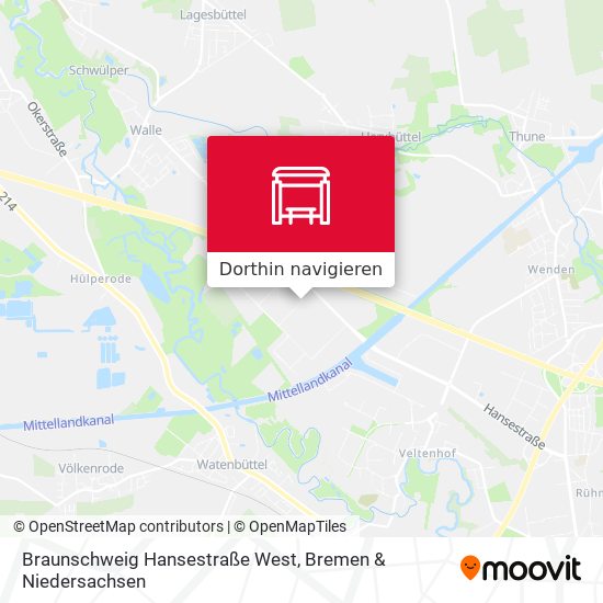 Braunschweig Hansestraße West Karte