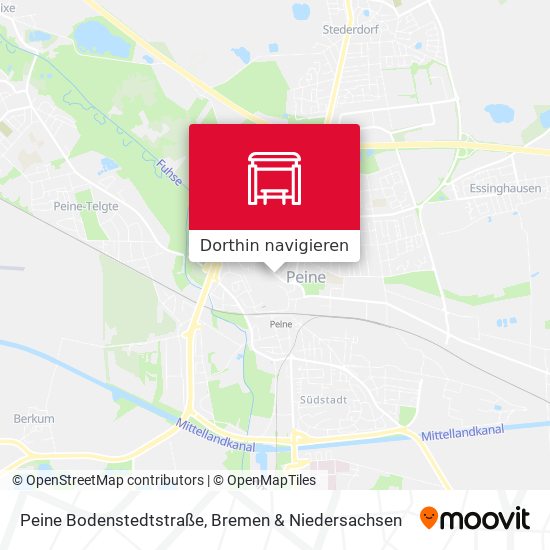 Peine Bodenstedtstraße Karte