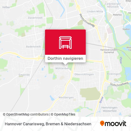 Hannover Canarisweg Karte