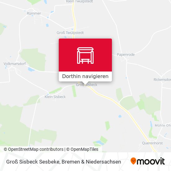 Groß Sisbeck Sesbeke Karte