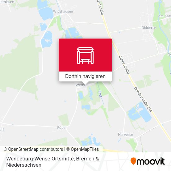 Wendeburg-Wense Ortsmitte Karte