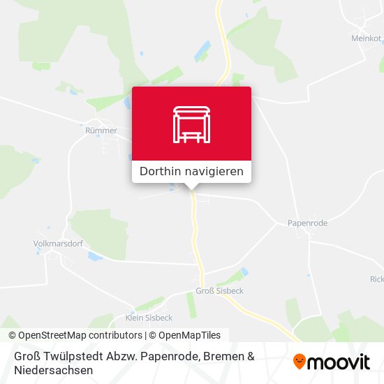 Groß Twülpstedt Abzw. Papenrode Karte