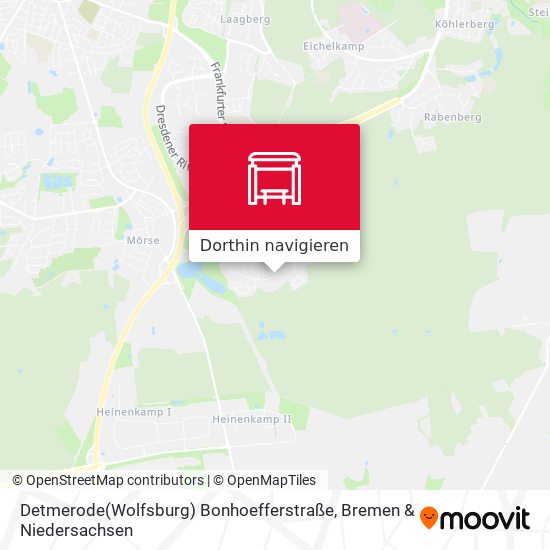 Detmerode(Wolfsburg) Bonhoefferstraße Karte