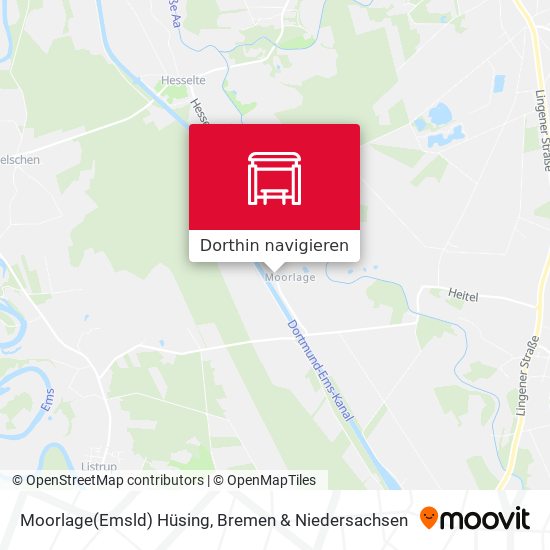 Moorlage(Emsld) Hüsing Karte