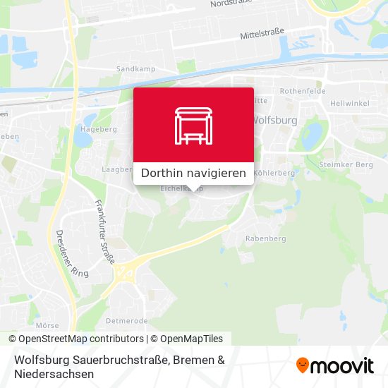 Wolfsburg Sauerbruchstraße Karte