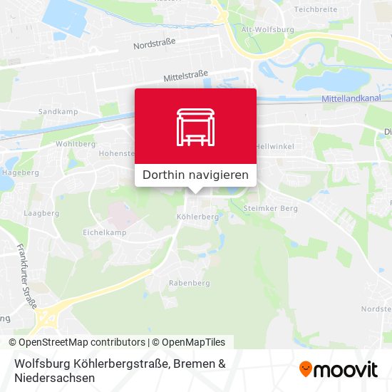 Wolfsburg Köhlerbergstraße Karte