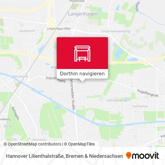 Hannover Lilienthalstraße Karte