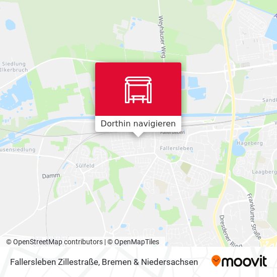 Fallersleben Zillestraße Karte