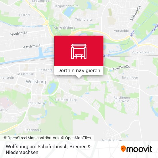 Wolfsburg am Schäferbusch Karte