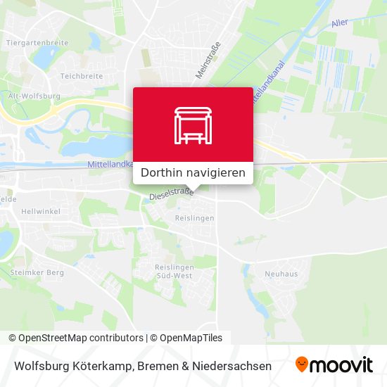Wolfsburg Köterkamp Karte