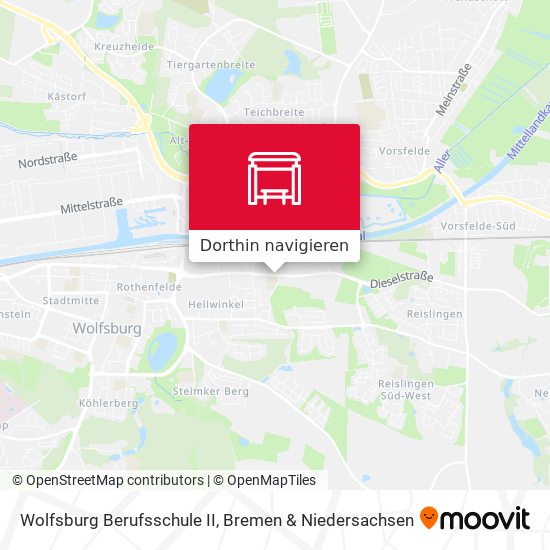 Wolfsburg Berufsschule II Karte