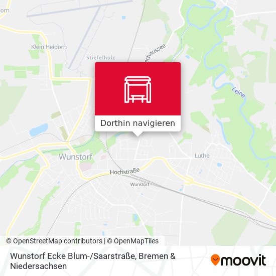 Wunstorf Ecke Blum-/Saarstraße Karte