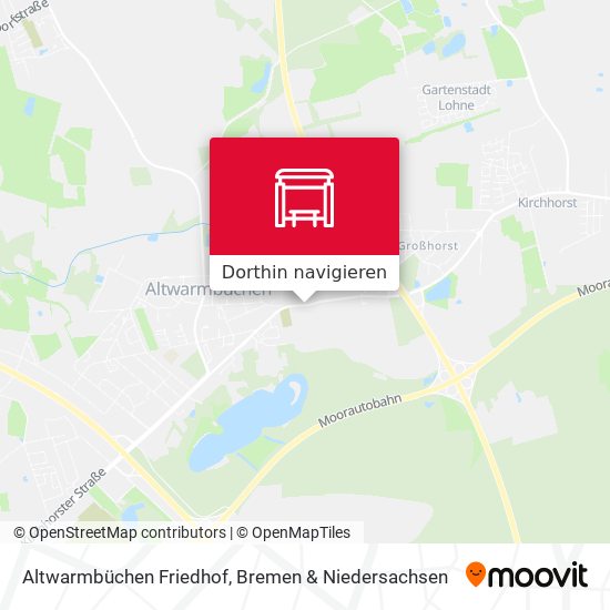 Altwarmbüchen Friedhof Karte