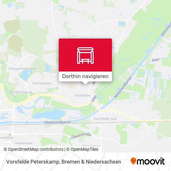 Vorsfelde Peterskamp Karte