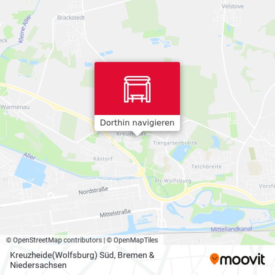 Kreuzheide(Wolfsburg) Süd Karte