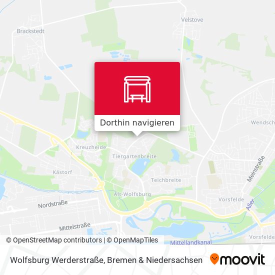 Wolfsburg Werderstraße Karte