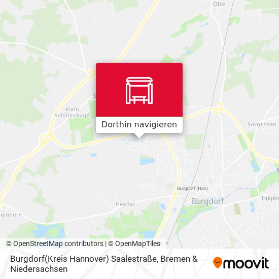 Burgdorf(Kreis Hannover) Saalestraße Karte
